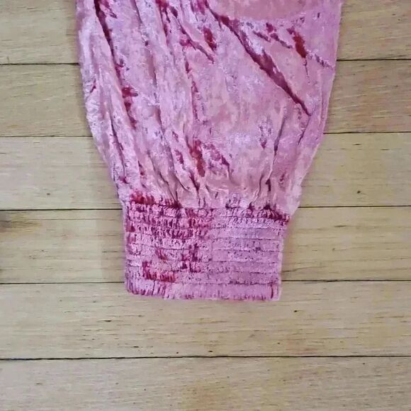 Anthropologie Luxury Velvet Embroidered Floral Pink Pants Size Small - Picture 9 of 11